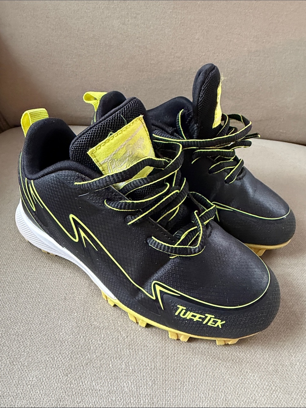 Rawlings Black and Neon Yellow Toddler Cleats
